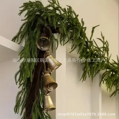 Artificial Rattan Christmas Wreath with Pine Needles Soft Touch