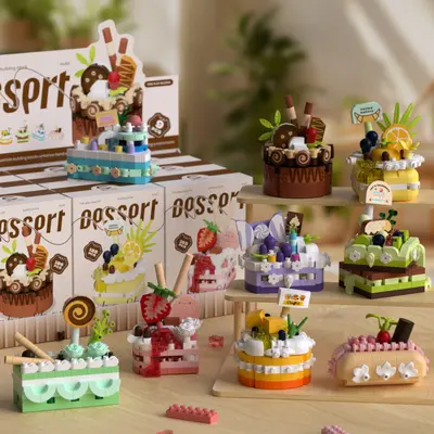 Tatlı Pasta Taro Çamur Bobo Yapı Taşları, Lego ile Uyumlu, Çocuk Hediyesi - 2