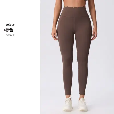 Yogahose mit Spitze, hoher Bund, Bauchkontrolle, Übergröße - 11