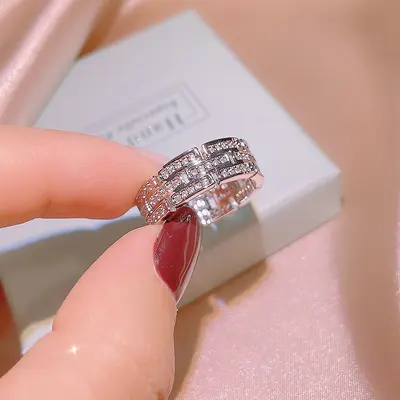 Minimalist Zircon Ring for Women, Light Luxury Style