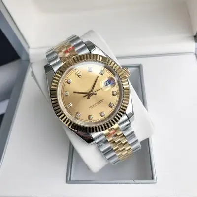 41MM Günlük Sahte Mekanik Koşu Saniye Mekanizmalı Tam Otomatik Katı Çelik Bilezir Erkek Kol Saati Su Geçirmez Gece Işıltısı Kol Saati Toptan - 11