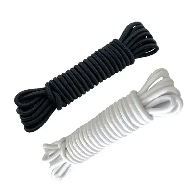 Latex Elastic Thread and Round Elastic Band, Black and White - 6