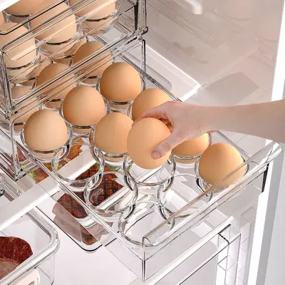 Refrigerator Egg Storage Box, Stackable Drawer