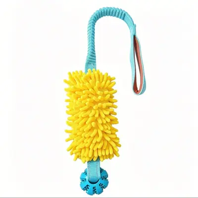 Peluş köpek çiğneme oyuncağı, dayanıklı ve sesli - 7
