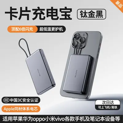 3C Certified Airplane-Safe Power Bank 20000mAh with Built-in Cable - 7