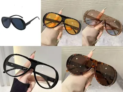 5-Pack Large Frame Aviator Sunglasses for Women, UV400 - 11