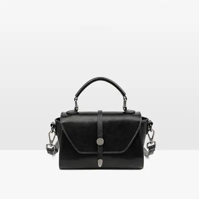 Damen-Handtasche im Retro-Stil mit schlichter Schultertasche - 6