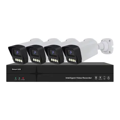 Außenhandels-POE-Geschäftsüberwachung 4-Kanal-Kamerasystem 4MP Outdoor HD Vollfarb-Nachtsicht Mobiles Fernüberwachung