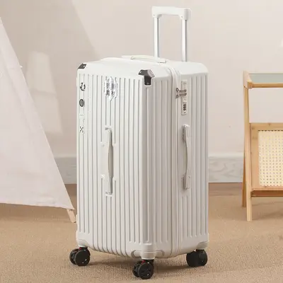 Luggage 26 inch anti-drop high-capacity aluminum frame 28 inch wheeled bag shock-absorbing brake suitcase with 5 wheels cipher lock for men and women - 8
