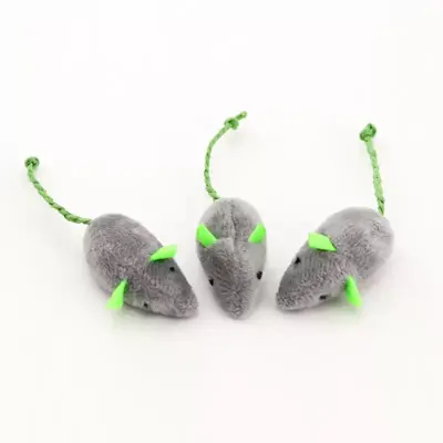 Realistic Plush Catnip Mice Cat Toys, 3-Piece Set, Bite-Resistant - 11