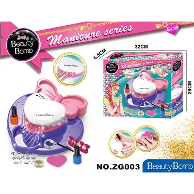 Cross-border Children's Cosmetics Set Vanity Beauty Nail Station Pretend Play DIY Toy Gift Box Wholesale Custom - 9