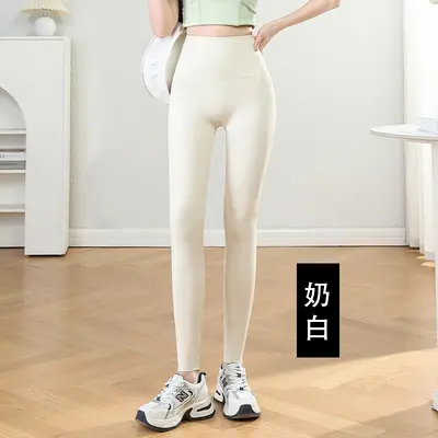 Matte Solid Color Shark Leggings, High-Waist, Women's, Spring/Summer 2026 - 12