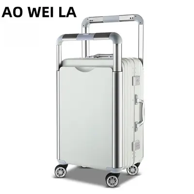 外贸前开口行李箱 日韩定制大容量旅行前开盖三件套前开口行李箱