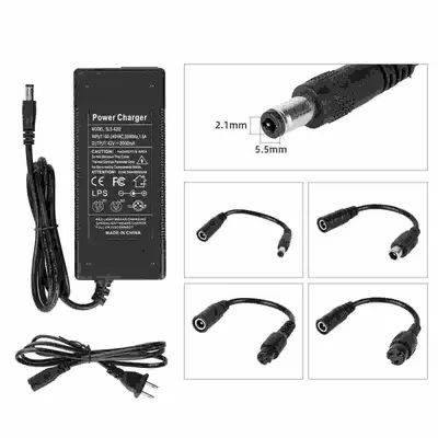 36V/42V Lithium-Akku-Ladegerät, DC-2.1-Stecker, 2A - 3
