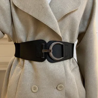 Leather Elastic Minimalist Belt, Light Luxury Waist Accessory