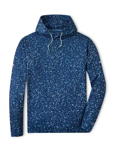 Casual Dot Print Hooded Sweatshirt, White, Pocket, Loose Fit - 11