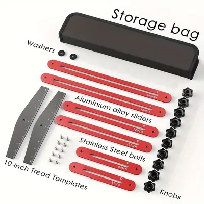 Multifunctional Aluminum Alloy Stair Measuring Ruler for Woodworking - 8
