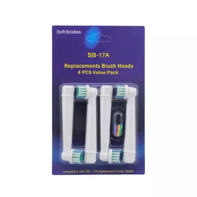 Replacement Electric Toothbrush Head for EB17/SB-417A/EB50A/SB-17A, DuPont Soft Bristles - 7