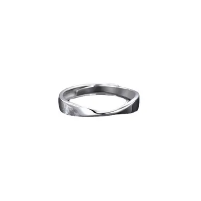 Minimalistischer Möbius-Ring für Herren, modischer und eleganter Zeigefingerring für Damen, Paarring, Nischendesign, Titanzinn, verblassungsfrei.