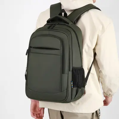 Men's Oxford Fabric Backpack with Laptop Compartment, Large Capacity - 5