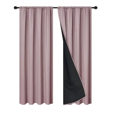 Polyester-Gardine mit Stangendurchzug, vollständig verdunkelnd, Wohnzimmer