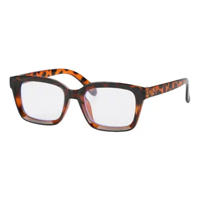 Women's Square Anti-Blue Light Glasses, Metal Stud, Transparent Frame - 10
