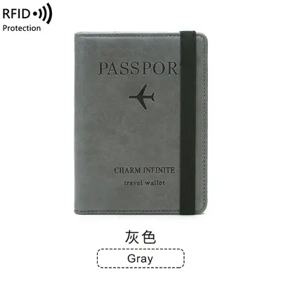 Sınır ötesi RFID hırsızlığa karşı pasaport çantası PU deri çanta basit ve şık çok fonksiyonlu belge çantası yurtdışı seyahat pasaport tutucusu - 9