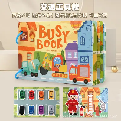 Kinder-Lernbuch mit Stickern, interaktives Beschäftigungsbuch, Lernpuzzle - 10