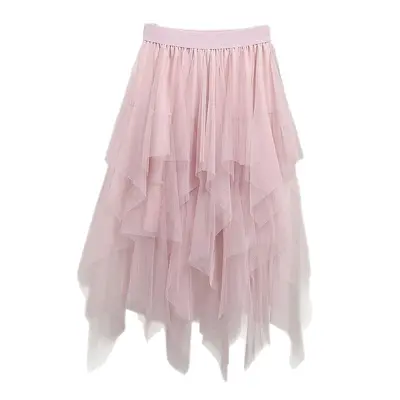 Women's High-Waisted Knit Irregular Fairy Skirt, Spring Style