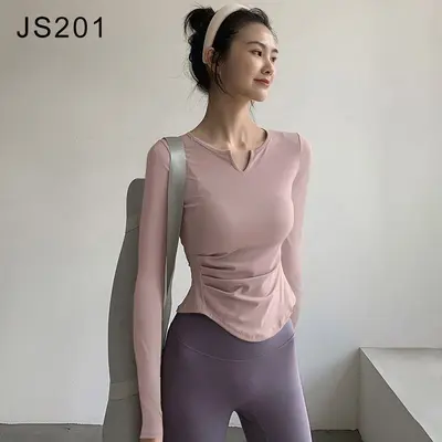 V-Neck Yoga and Pilates Running Tee Set, Quick-Dry, Breathable - 7