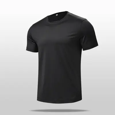 Erkek Hızlı Kuruyan Nefes Alabilen Kısa Kollu Spor Tişört Fitness Antrenman Koşu Tişörtü