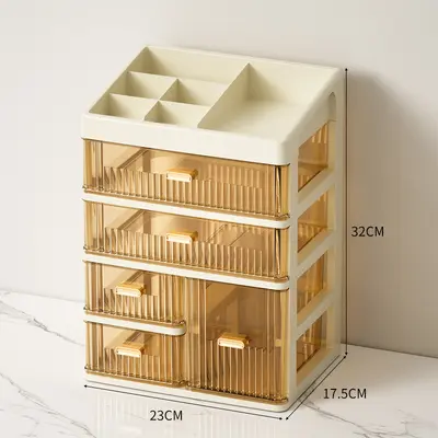Desktop storage box with drawers dustproof stationery organizer - 9
