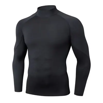 Men's Running Top, Turtleneck Long-Sleeve Moisture-Wicking Quick-Dry Training Shirt - 7