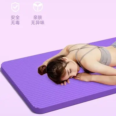 Erkek yoga matı, kalın, uzun, geniş, ses yalıtımlı, şok emici, kaymaz - 9