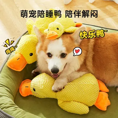 Pet Toy Dog Chew-Resistant Plush Squeaky Dog Toy for Puppies Companion Sleep Boredom Relief Charging Duck Pet Supplies Wholesale
