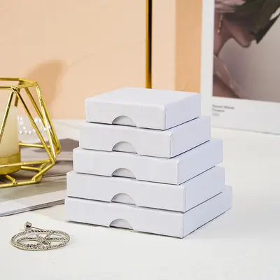 In-Stock Cross-Border Jewelry Box 1.6cm Top and Bottom Lid Necklace Earring Pearl Jewelry Box Ring Earring Packaging Box - 7
