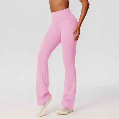 Micro-Flare Yoga Pants, Quick-Dry High-Waist, Model 52338 - 12
