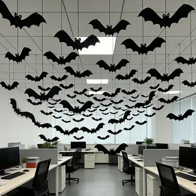 Leuchtende Filz-Fledermaus Halloween-Hängedeko für Partys