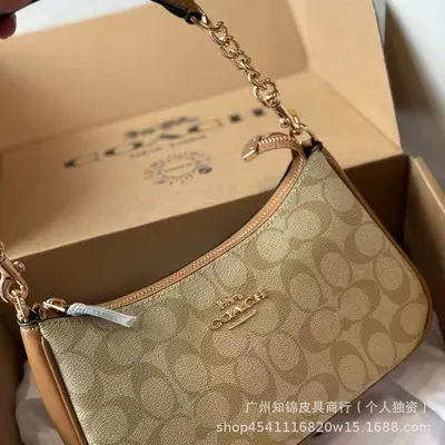 Coach High Edition Outlet 2025 Teri 25 Underarm Bag Classic Signature Fashion Single Shoulder Crossbody Handbag Crescent Bag - 11