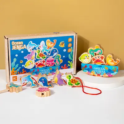 2-in-1 İp Geçme ve Yığma Oyunu, 2-6 Yaş, Büyük Boncuklu - 8
