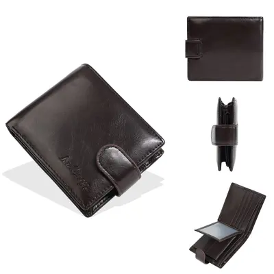 Men's Short Wallet with Multiple Card Slots and Driver's License Holder - 8
