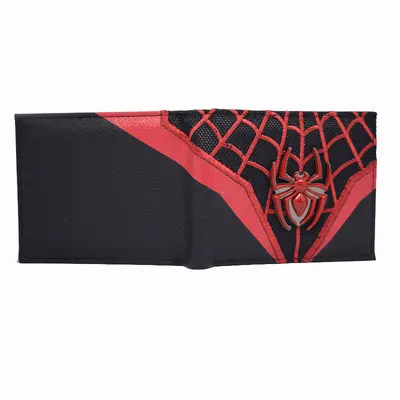 Men's PU Leather Wallet with Metal Hardware, Spider Animal Design - 2