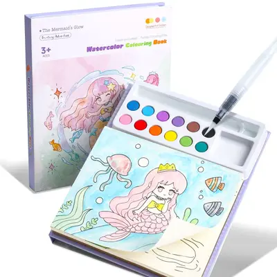 Sınır ötesi özel çocuk suluboya guaj grafiti yapışkan notlar boyama DIY boya suluboya boyama boyama seti. - 9