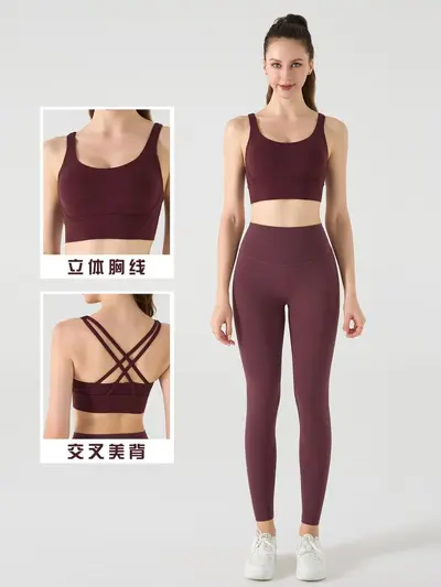Custom Yoga Top, Pilates Training, High-Intensity Sports Bra - 3