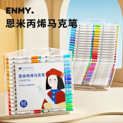 Enmi Acrylic Marker Pen Set, Opaque Stackable Water-Based, for Kids and Students