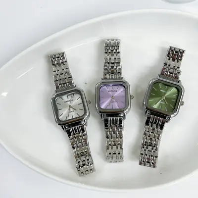 Square Women's Quartz Watch, Vintage Literary Style