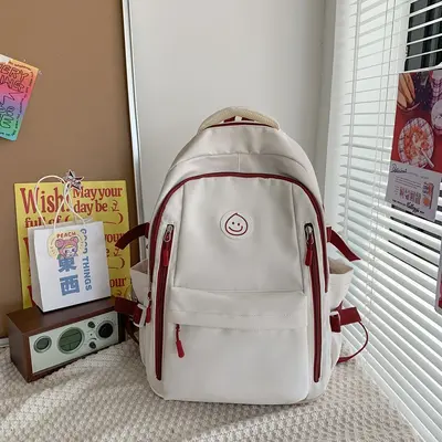 Grenzüberschreitender Rucksack koreanischer Stil Instagram-Stil vielseitiger Universitäts-Schülertasche Damen japanischer Stil Nylon-Mittelschüler-Rucksack großer Kapazität - 9