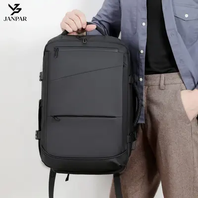 New Style Carry-on Backpack for Men, Multi-functional Expandable Business Backpack, Large Capacity Shoe Compartment, Premium Travel School Bag - 5