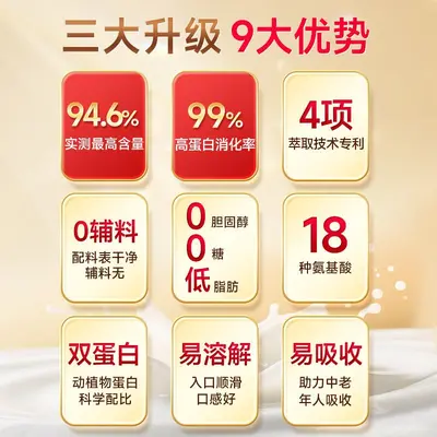 康恩贝金冠蛋白粉老年人女性补充营养乳清蛋白送礼推荐