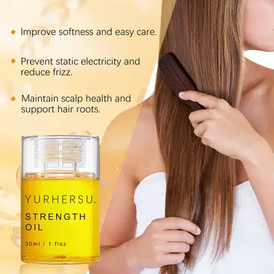 YURHERSU护发精油 保湿修护补水秀发柔顺蓬松STRENGTH按摩油